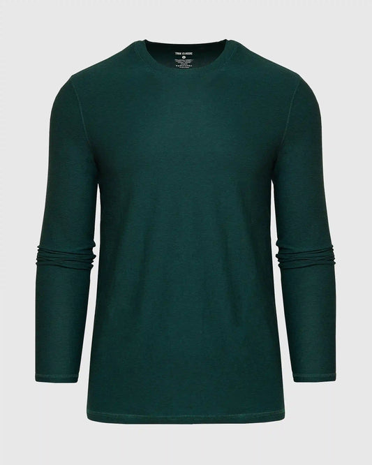 Evergreen Heather Active Long Sleeve Crew T-Shirt