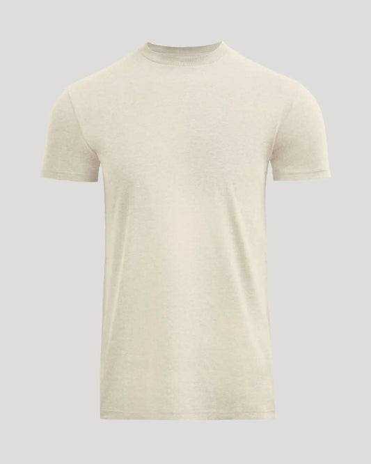 Oatmeal Tall Straight Hem Crew Neck T-Shirt