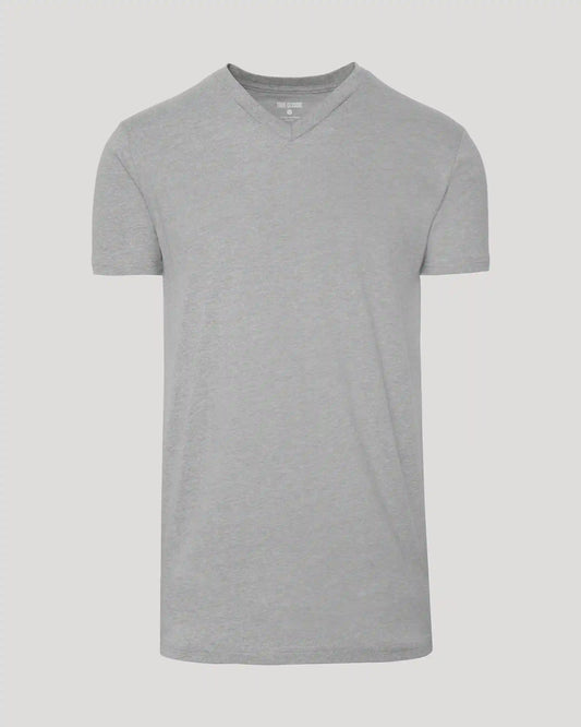 Heather Gray Tall Short Sleeve Classic V-Neck