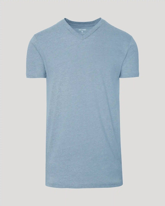 Heather Indigo Tall Short Sleeve Classic V-Neck