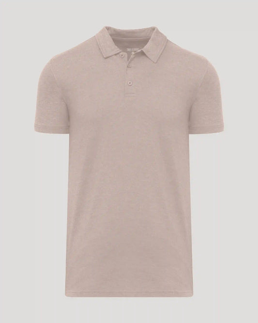 Light Heather Slate Mauve Short Sleeve Tall Polo