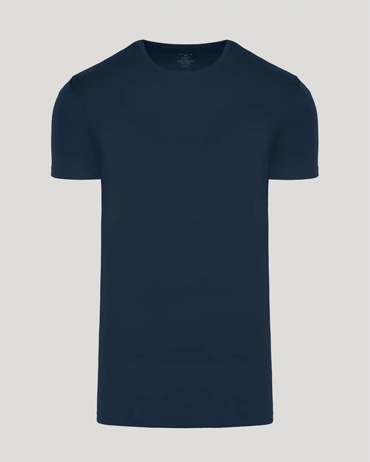 Navy Tall Pima Cotton Blend Crew