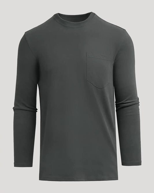 Carbon Tall Heavyweight Long Sleeve Pocket Crew