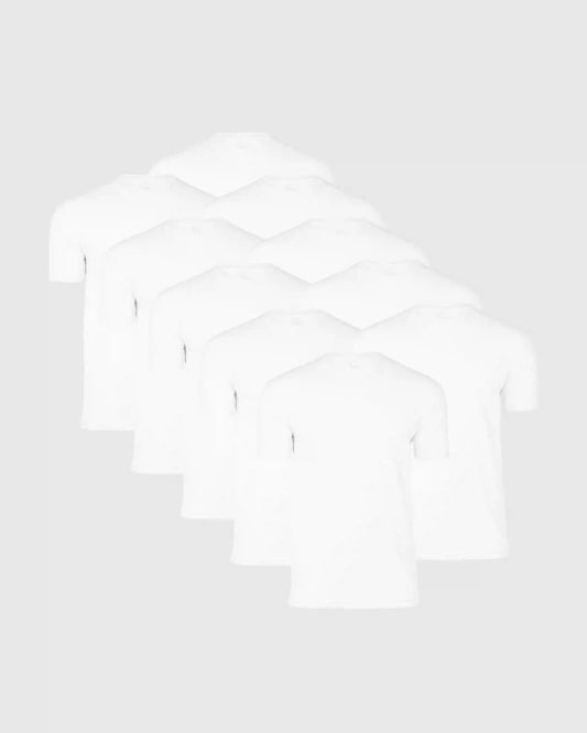 All White Classic Crews 10-Pack