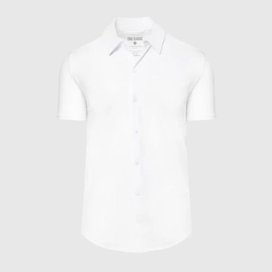 White Short Sleeve Knit Shirt