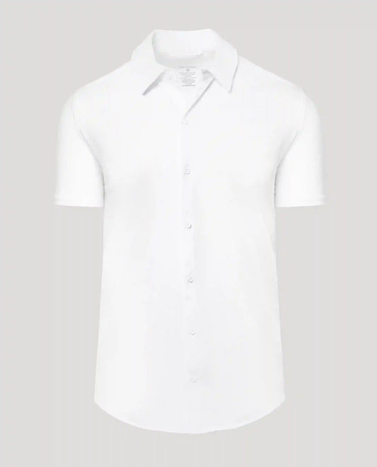 White Short Sleeve Comfort Knit Shirt