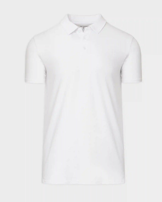 White Short Sleeve Tall Polo
